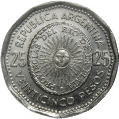 25 Pesos First Issue of National Coinage in 1813