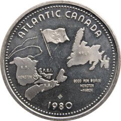 1 Dollar - Air Canada Silver Broom Moncton, New Brunswick