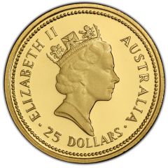 25 Dollars - Elizabeth II 3rd Portrait - Gold Nugget - Golden Eagle - Bullion Coin