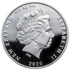 1 Dollar - Elizabeth II 4th Portrait - Māui and the First Dog II: Irawaru, Silver
