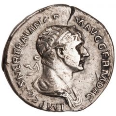 Denarius - Trajan PARTHICO P M TR P COS VI P P S P Q R, Sol