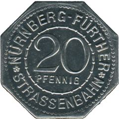 20 Pfennig - Peter Henlein Nürnberg-Fürth