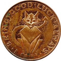 Token - Cat Good Luck Fattorini
