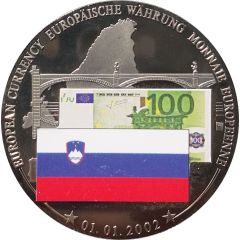 Medal - European Currency Slovenia - 100 Euro