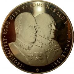 Medal - Kongeriket Norge Tronskiftet 1991