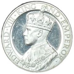 Medalet - Edward VIII Coronation, Pinches, silver, 28mm