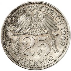 25 Pfennig - Wilhelm II Pattern