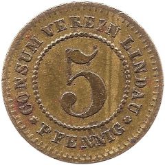 5 Pfennig Lindau - Consum Verein