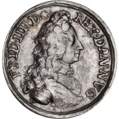 Medal of 1/2 Dukat - Frederik IV King and Queen Anna Sophia, silver issue