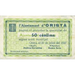50 Céntimos Oristà