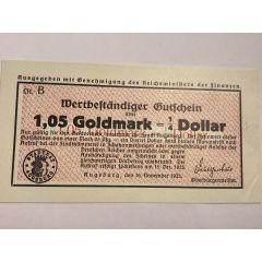 1.05 Goldmark/1/4 Dollar