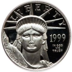 10 Dollars `American Platinum Eagle` Bullion Coinage