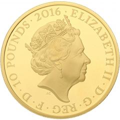 10 Pounds - Elizabeth II World War I Poetry, Gold Proof