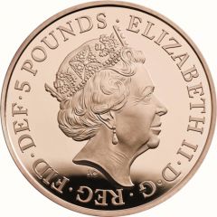 5 Pounds - Elizabeth II House of Windsor, Gold Proof