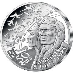50 Euros P-51 Mustang, silver