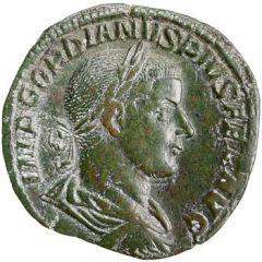Sestertius - Gordian III P M TR P VII COS II P P S C, Mars