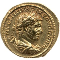 Aureus - Caracalla P M TR P XX COS IIII P P, Victory