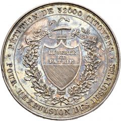 Petition for the expulsion of the Jesuits silver