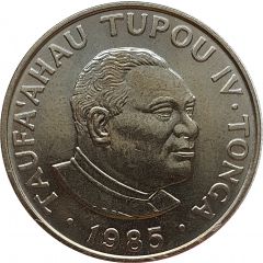 50 Seniti - Tāufaʻahau Tupou IV Queen Elizabeth the Queen Mother