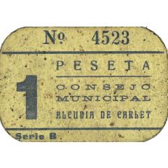 1 Peseta Alcudia de Carlet