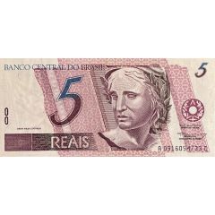 5 Reais 1st. Family, Watermark `Flag`