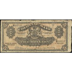 5 Dollars Colonial Bank