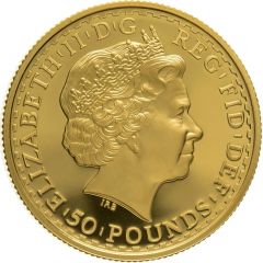 50 Pounds - Elizabeth II 4th portrait, 1/2 oz Fine Gold
