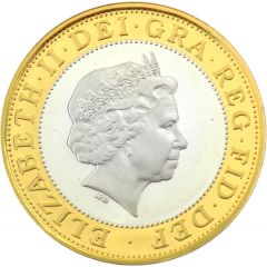 2 Pounds - Elizabeth II Steam Locomotive, Silver Piedfort
