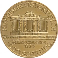 1000 Schilling Vienna Philharmonic, Gold Bullion Coinage