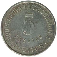 5 Pesetas - Cooperativa La Reguladora