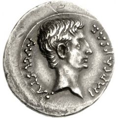 Denarius - Augustus P CARISIVS LEG PRO PR