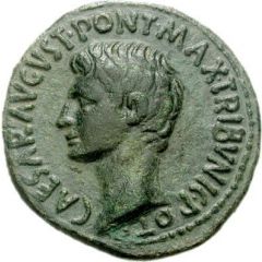 As - Augustus P LVRIVS AGRIPPA IIIVIR A A A F FS C