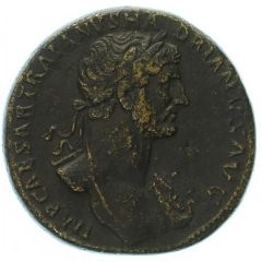 Sestertius - Hadrian PONT MAX TR POT COS DES II FORT RED SC, Fortuna