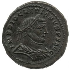 Nummus - Diocletian Draped and cuirassed bust from behind, IMP DIOCLETIANVS P F AVG, GENIO POPVLI ROMANI, Londinium
