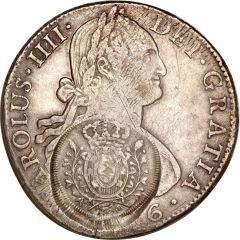 960 Réis - João Prince Regent Countermarked 8 Reales, Minas Gerais