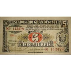 5 Mil Réis State Bonus, Series A