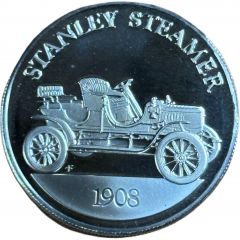 Franklin Mint - Collection of Antique Car Coins - Series 1 Stanley Steamer