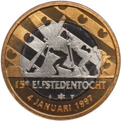 Medal - 15th Elfstedentocht ice skating race bicolor