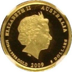5 Dollars - Elizabeth II 4th Portrait - Australian Kookaburra - Gold Set