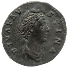 Denarius - Faustina the Elder and Antoninus Pius CONCORDIAE
