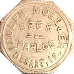 5 Cents - Adolph Moeller Beer Parlor Dysart, IA