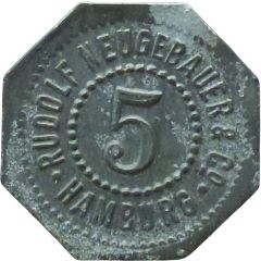 5 Pfennigs - Hamburg Rudolf Neugebauer and Co