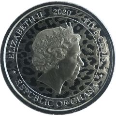 5 Cedis - Elizabeth II African Leopard