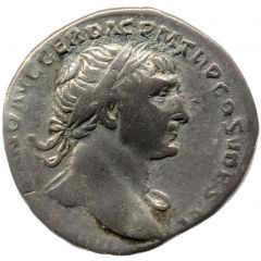 Denarius - Trajan S P Q R OPTIMO PRINCIPI PAX, Pax