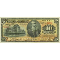 10 Pesos El Banco Mercantil de Monterrey