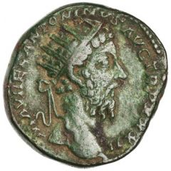 Dupondius - Marcus Aurelius IMP VIIII COS III P P S C, Aequitas