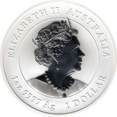 1 Dollar - Elizabeth II 6th Portrait - Year of the Mouse - Silver Bullion Coin