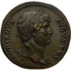 Sestertius - Hadrian COS III S C (usually in field), Diana