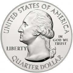 1/4 Dollar `Washington Quarter` Theodore Roosevelt National Park, North Dakota - Silver 5 oz Bullion