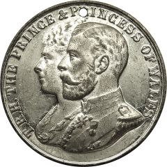 Medal - George V United South Africa; white metal